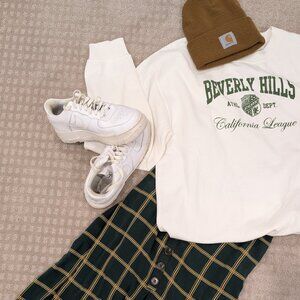 Cream Preppy Sweatshirt - Women sz M